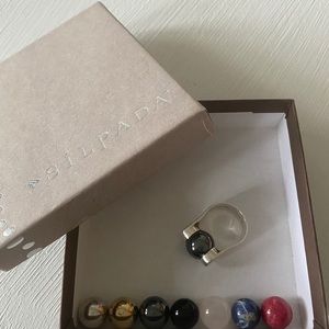 Silpada interchangeable ball ring